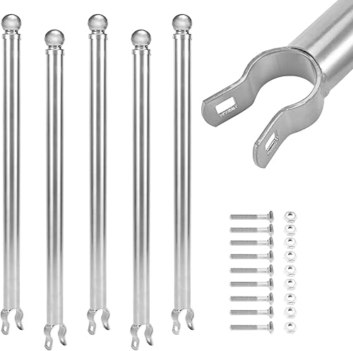 ICITYWALL Extensión de valla de eslabones de cadena, altura de extensión de valla de 25 pulgadas, extensor de poste de valla de cadena galvanizado