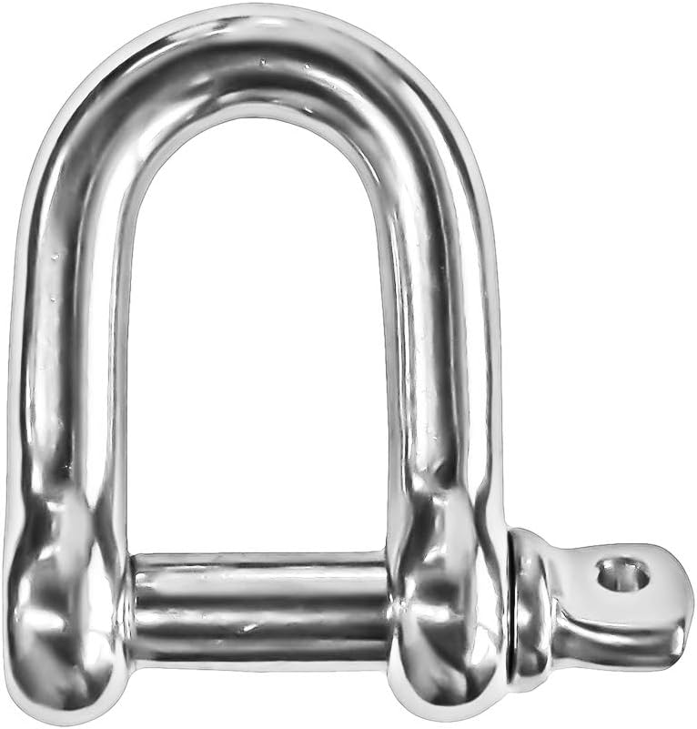 Five Oceans FO415 Stainless Steel Screw Pin D Shackle, 5/8 inches