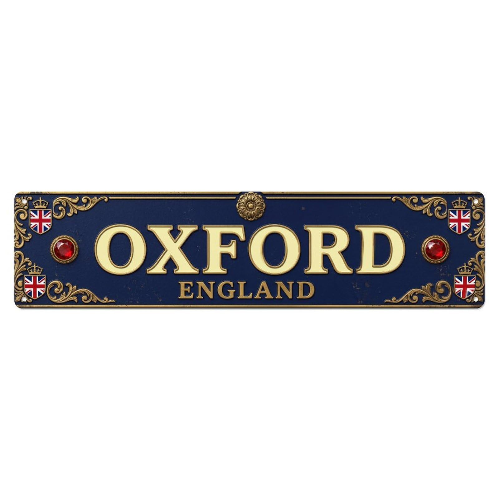 Metal Tin Sign Retro Oxford England