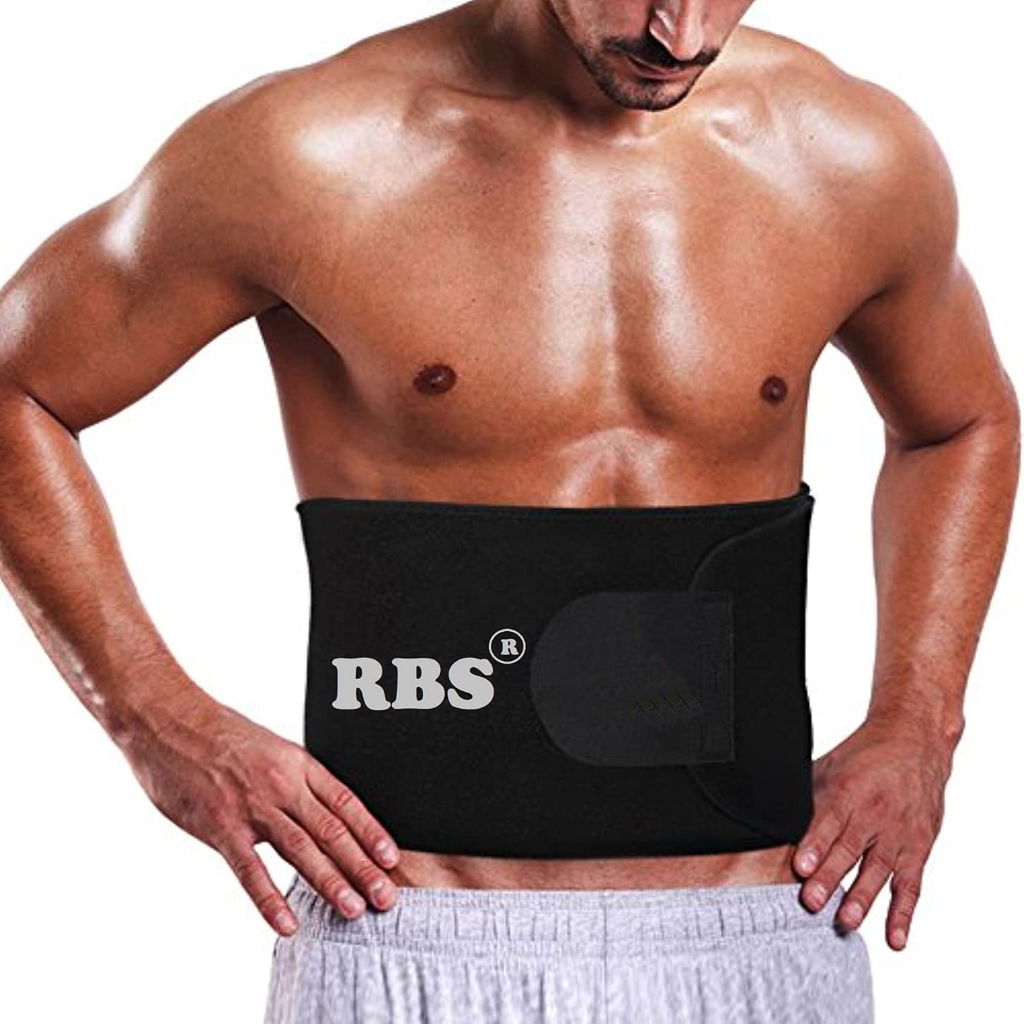RBS Sweat Slim Weight Loss Waist Trimmer Belt for Men and Women; Black (B0858C4V89) Amazon Price History, Amazon Price Tracker