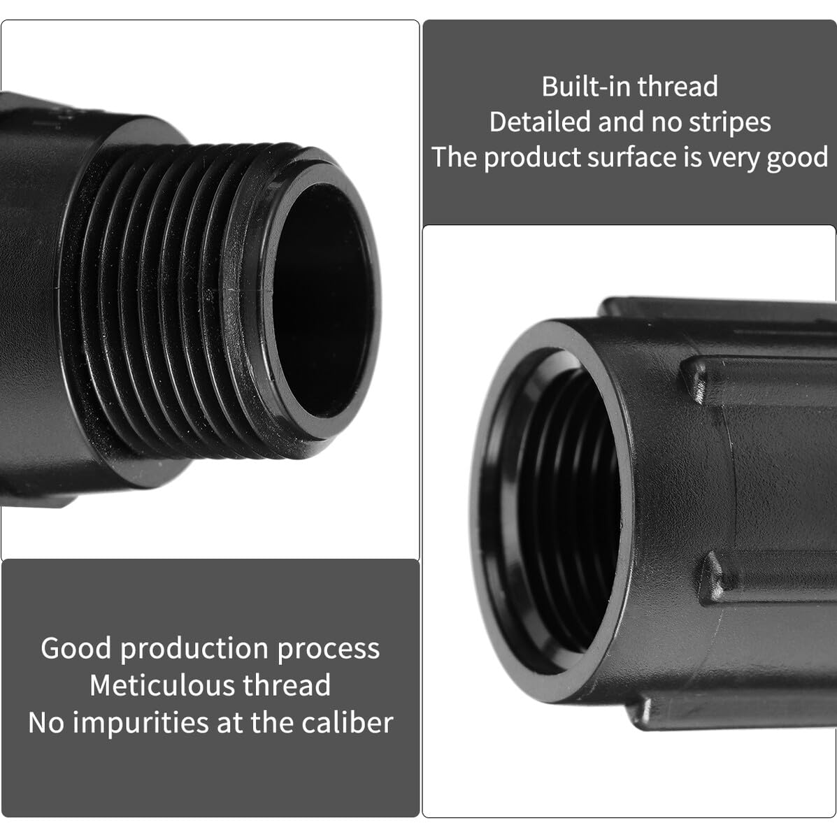 Régulateur de Pression Irrigation en Plastique 30 Psi 3/4 Pouce Noir