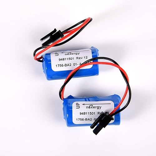 PLC - Batería de repuesto para Allen Bradley 1756-BA2 BR23A-AB 1745-B1 3.0V 1200mAh - Paquete de 2