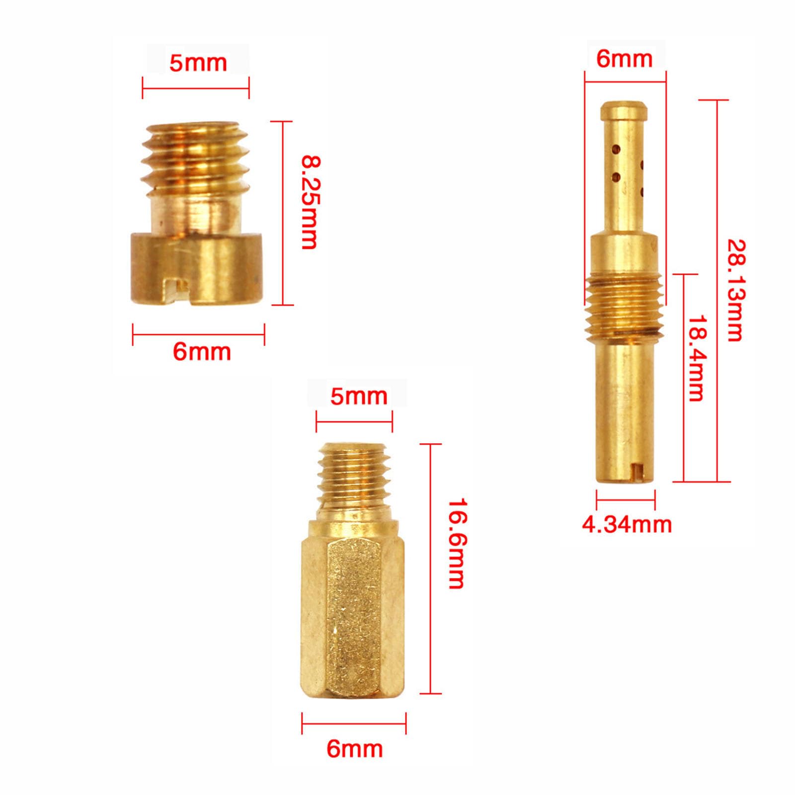 30 Pezzi Kit per carburatore, con 10 getti a pilota lento #32-55 e 20 getti principali carburatore M5/M6#100-178, getti carburatore Keihin PE PWK CVK OKO KOSO