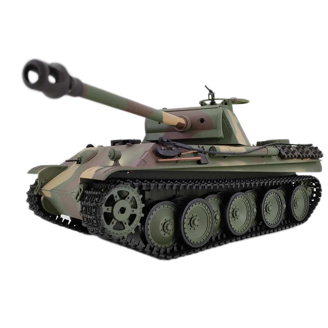BAUBAUPLAY 1/16 Scale Remote Control German Panther G Tank Model - 2.4Ghz Radio Controlled Military Battle Vehicle With Lights & Sounds