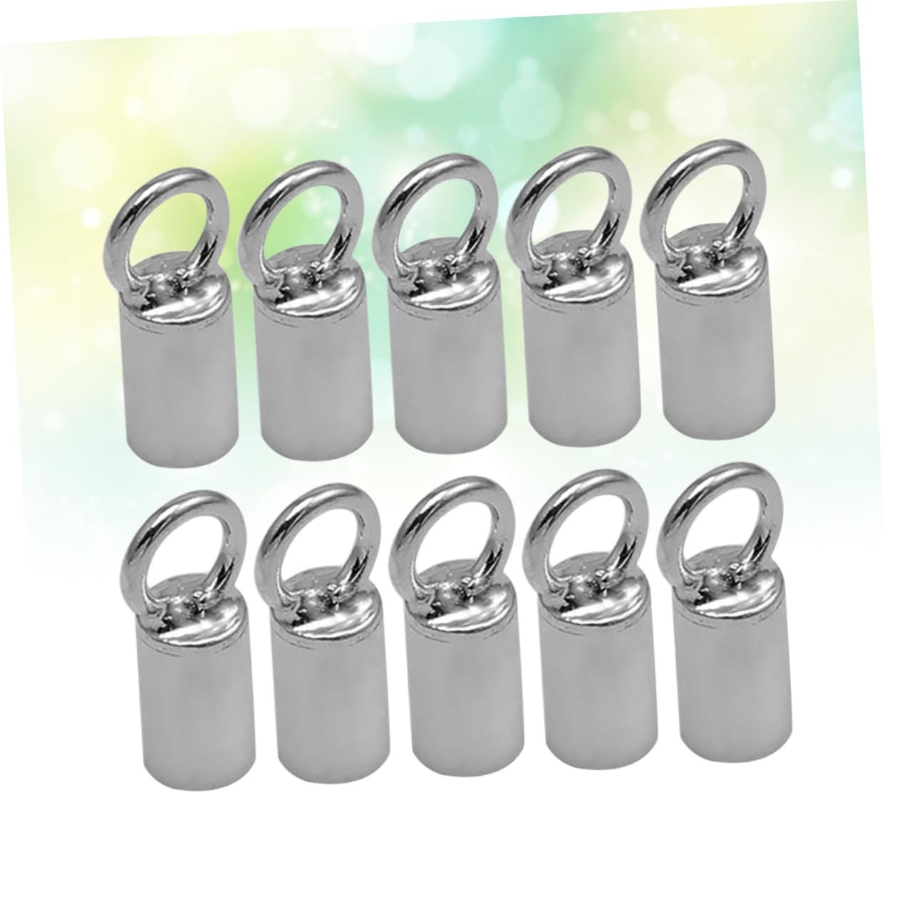 Hohopeti Selbstgemacht Schmuckverbinder und Kabelenden Feine Verarbeitung Endkappen 10 Stück aus 925 Silber für Halsketten und Armbänder für Besondere Geschenke