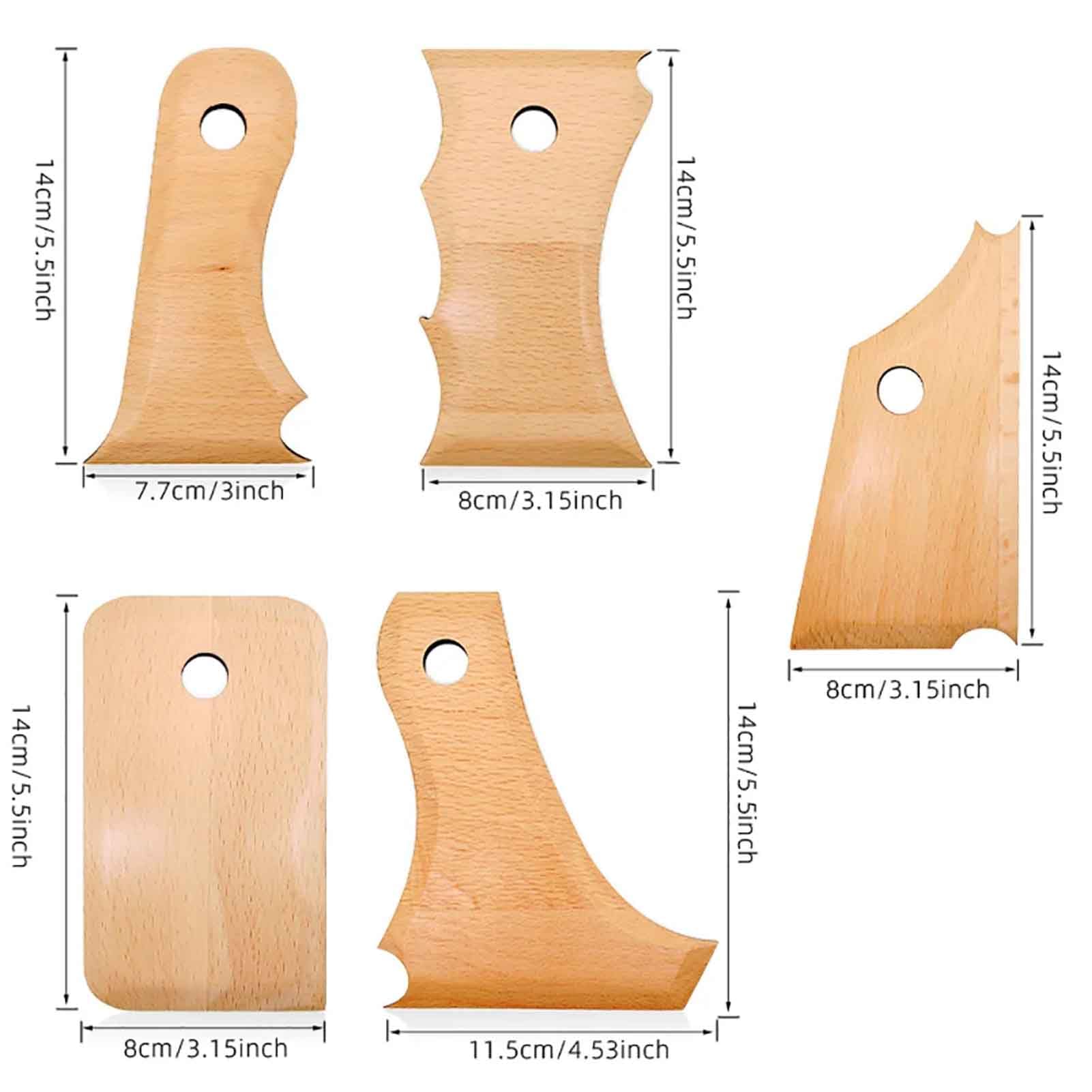 Toplionace Juego de 7 Piezas de Herramientas de Cerámica de Esqueleto de Madera, Cuchillo para Esculpir Arcilla, Herramienta de Dibujo y Modelado de Bricolaje