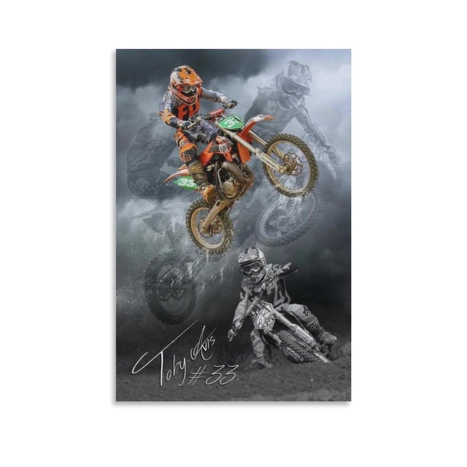 ASUIU Eli Tomac Canvas Poster Poster Cool Artworks Painting Wall Art Canvas Prints Hanging Picture Posters 12x18inch(30x45cm)