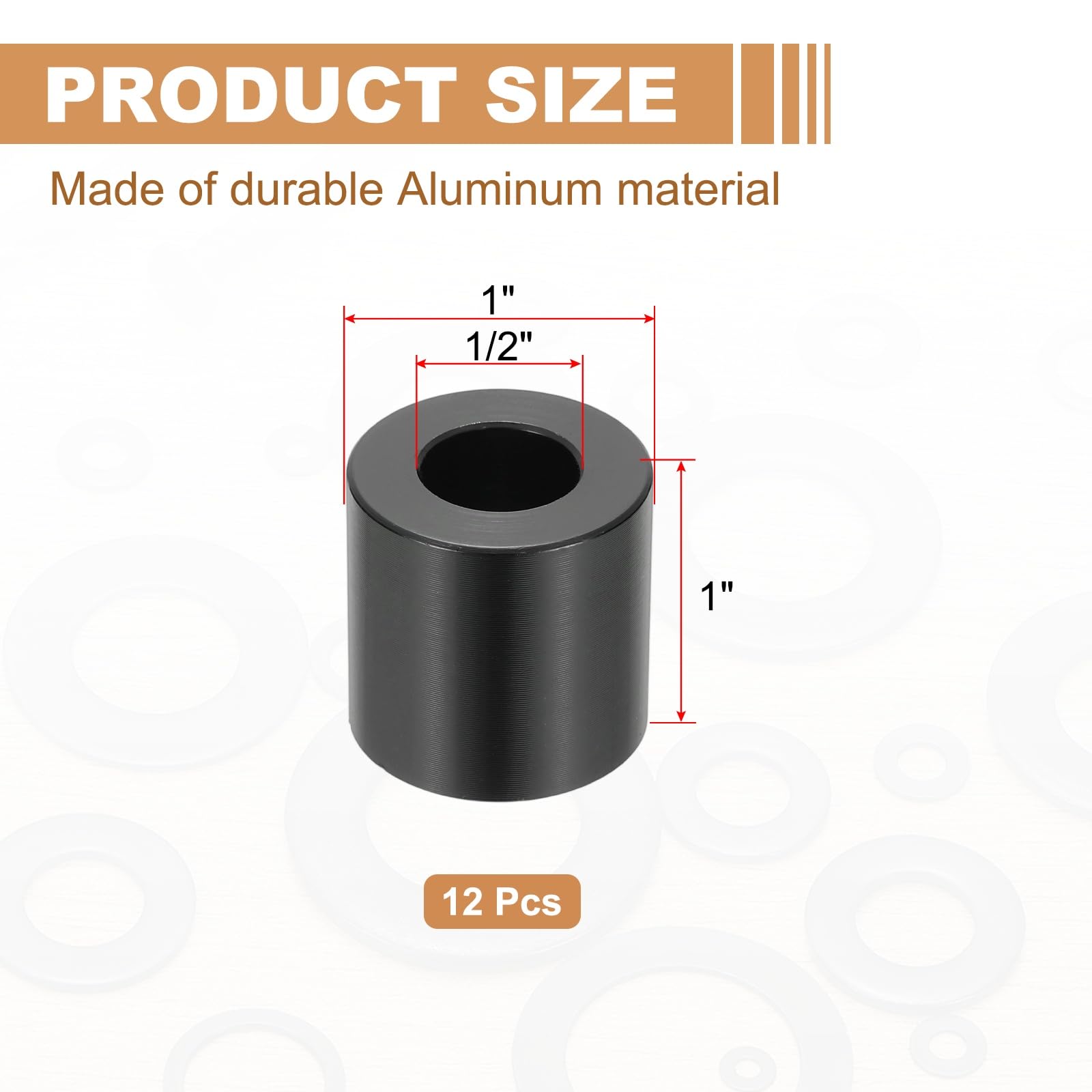 PATIKIL 12PCS Aluminum Spacers - Image 2