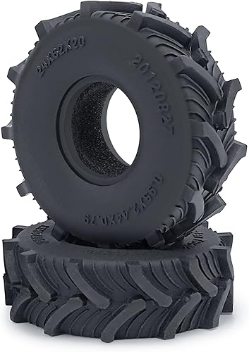 Miniatura 6 de MOHERO - 4 neumáticos de goma para terreno de barro suave de 1.0 pulgadas, neumáticos de rueda 1.0 para 124 Axial SCX24 Bronco Gladiator Deadbolt RC