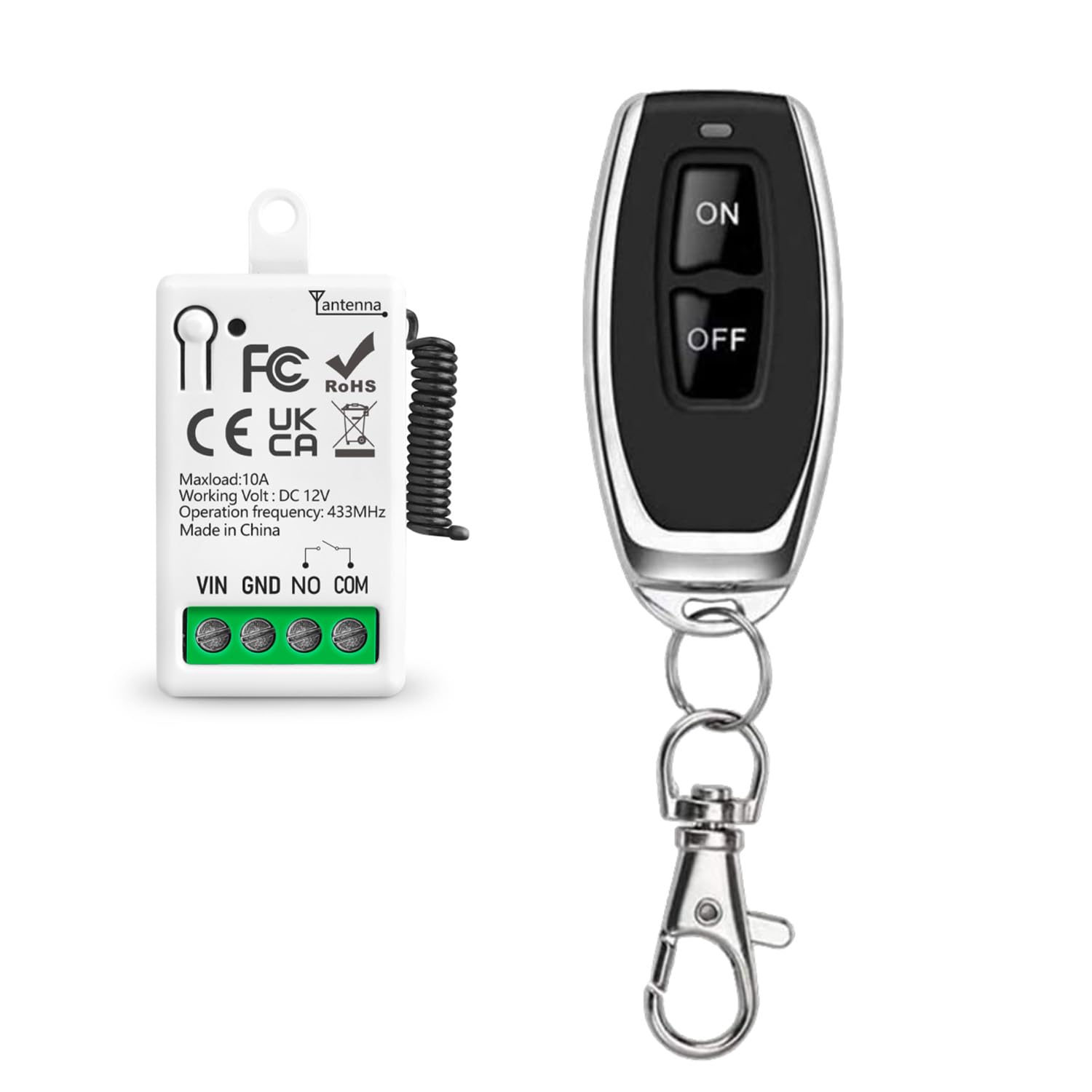 Kit Telecomando Wireless 433MHz - 2 Trasmettitori + 1 Ricevitore | Controllo Remoto Per Luci, Motorini, Elettrodomestici