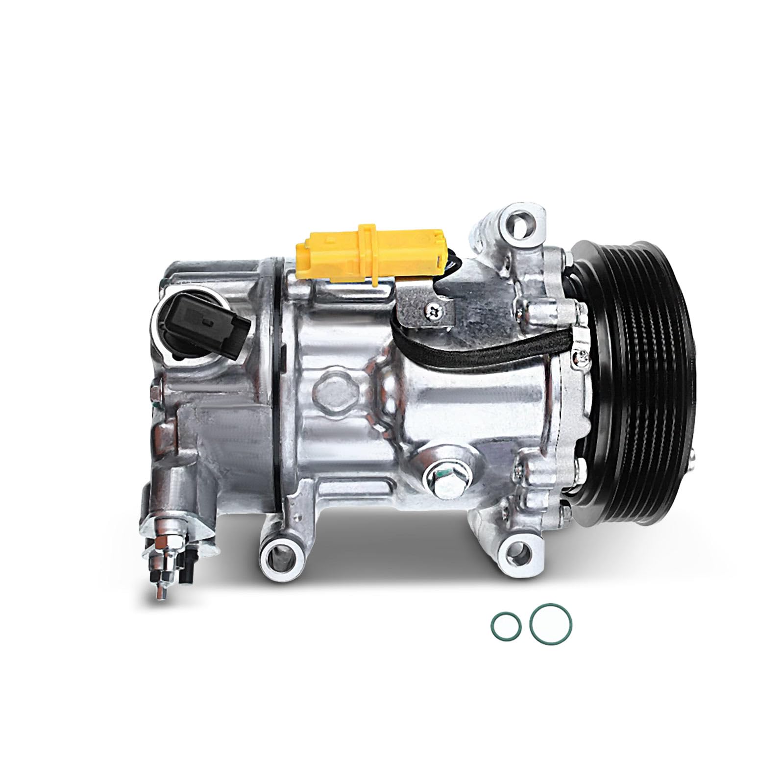 Frankberg Compressore dell'aria condizionata con frizione Compatibile con 207 WA WC WD WK 307 3A/C 3E 3B 3H Berlingo B9 C3 SC SH 308 4B 4A 4C 4E 4H C4 LA LC UA 9659875780, con l'olio preconfezionato