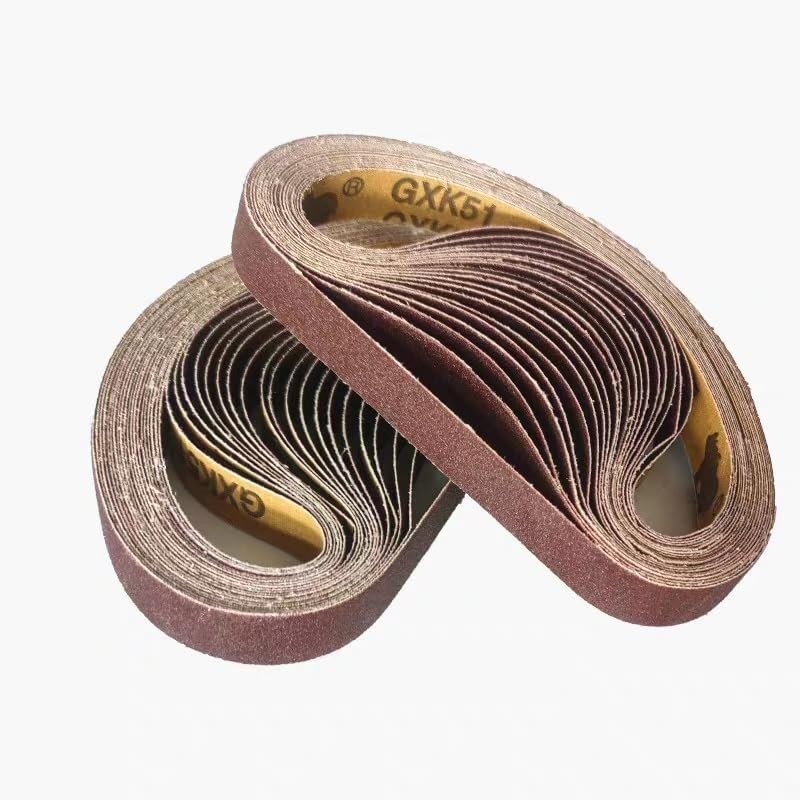 Taśmy szlifierskie, 50 szt. pasów szlifierskich 10 x 330 mm, taśmy ścierne do szlifierki taśmowej, narzędzia ścierne, drewno, miękkie polerowanie metalu, ziarnistość 80