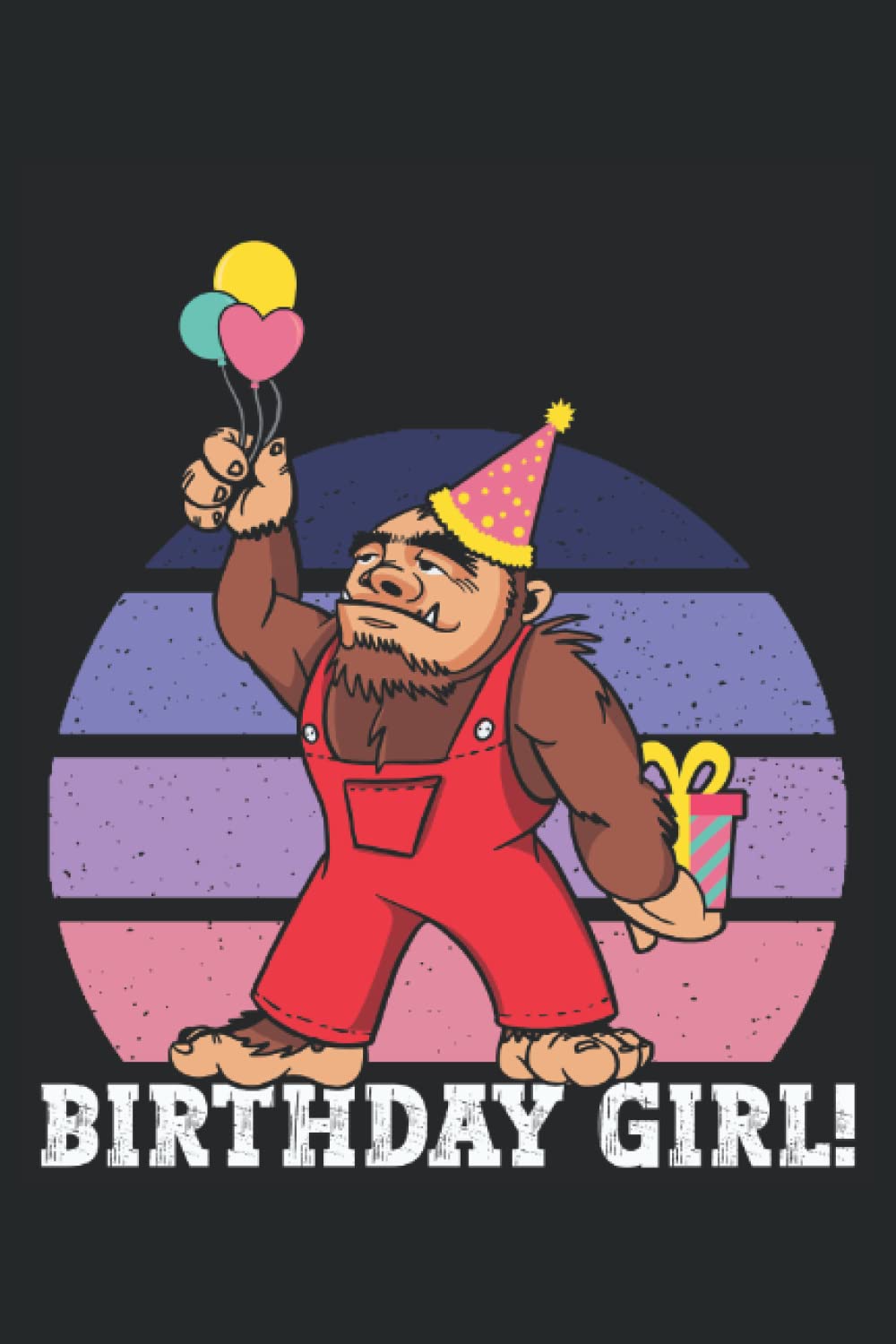 Bigfoot Party Supplies Birthday Girl Sasquatch: Paperback Note Book, 120 pages, regular dots, 6x9