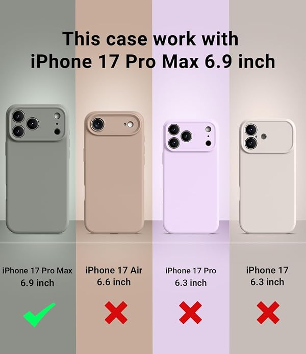 OTOFLY Magnetic for iPhone 17 Pro Max Case,Compatible with Magsafe,Classic Liquid Silicone Mobile Phone Case,Integrated Camera Control Button,Anti-Scratch Microfiber Lining, Chalk Pink by OTOFLY - Used condition - Image 9