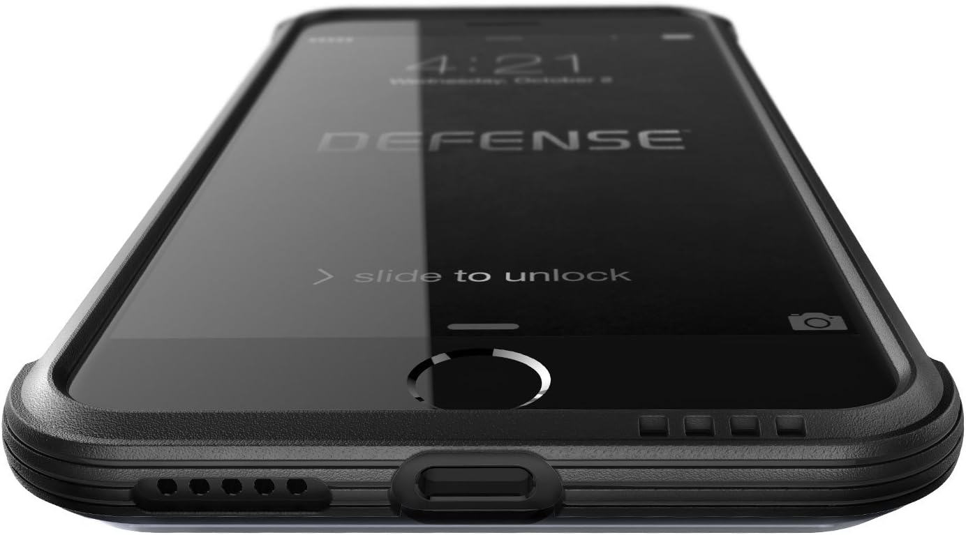 X-Doria iPhone SE, iPhone 8 & iPhone 7 Case, Defense Lux - Military Grade Drop Tested, Anodized Aluminum, TPU, and Polycarbonate Case for Apple iPhone SE, 8 & 7, [Black Carbon Fiber]