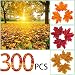 Artificial Maple Leaves, MerryNine Autumn Fall Leaves Bulk Assorted Multicolor Mixed Garland Wedding House Decorations (Maple Leaves-300pcs)