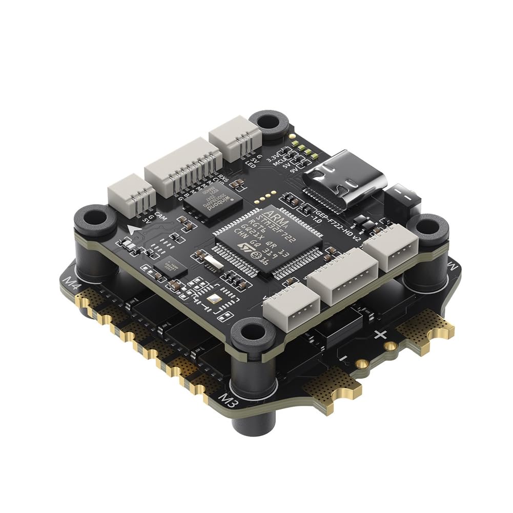 F722 V2 FC&ESC FPV Stack F722 V2 Flight Controller BLS 60A 4IN1 ESC 16MB Nero Box per RC FPV Drone