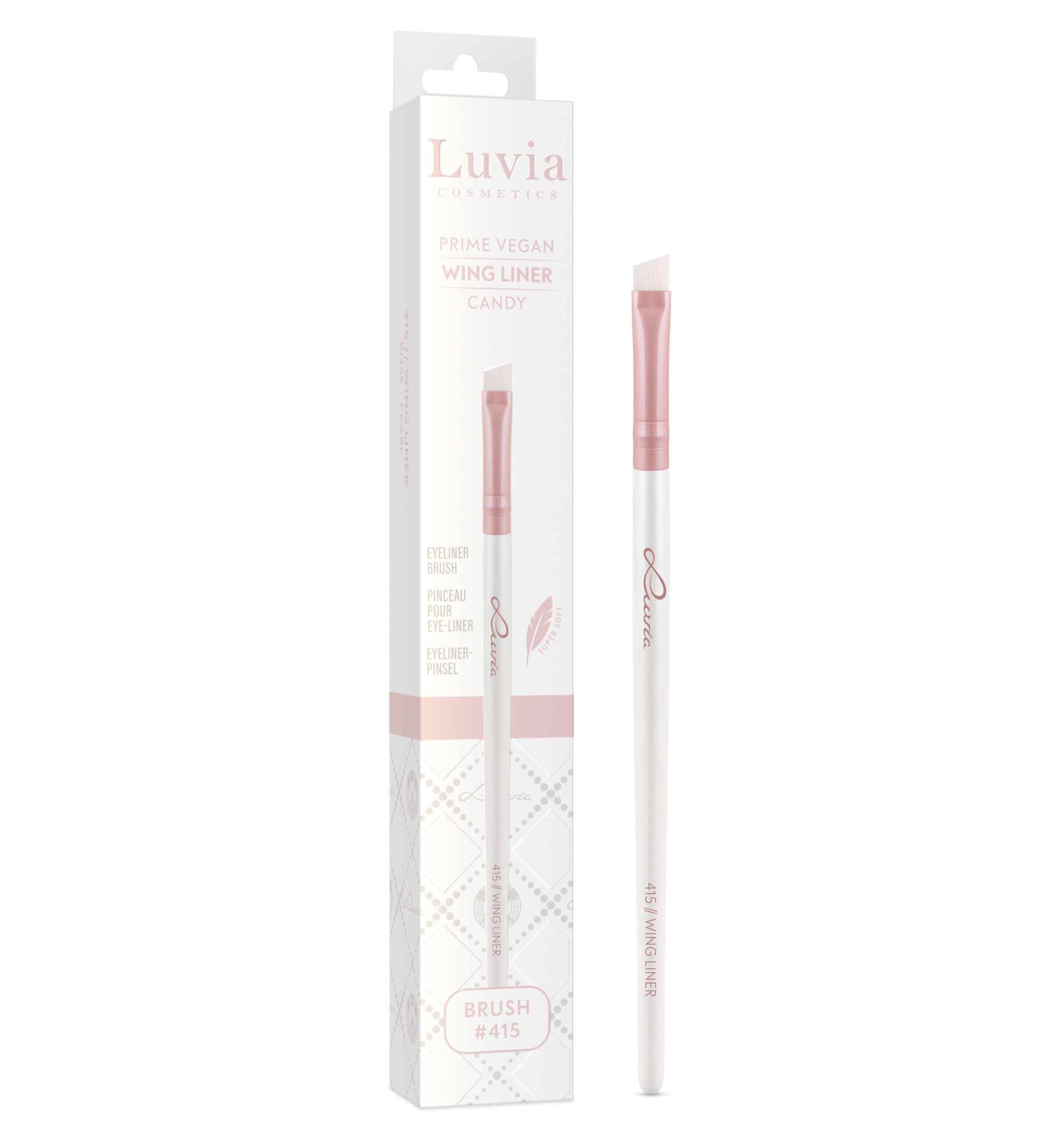 Luvia Professional Makeup Brush, Eyeliner Make-Up Brush, Eyeliner Brush, Eye Brush, Flat Angled Brush, Vegan Cosmetic Brush, 415 // Wing Liner - Candy