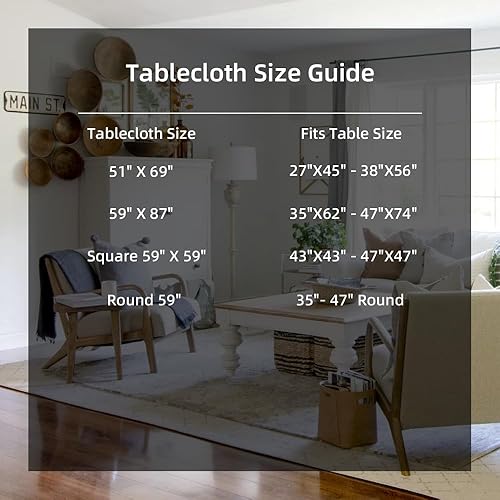 Miniatura 9 de Arzoe Mantel de lujo de 59 x 59 pulgadas, bordado floral marrón, cuadrado, para el hogar, comedor, cocina, boda, fiesta