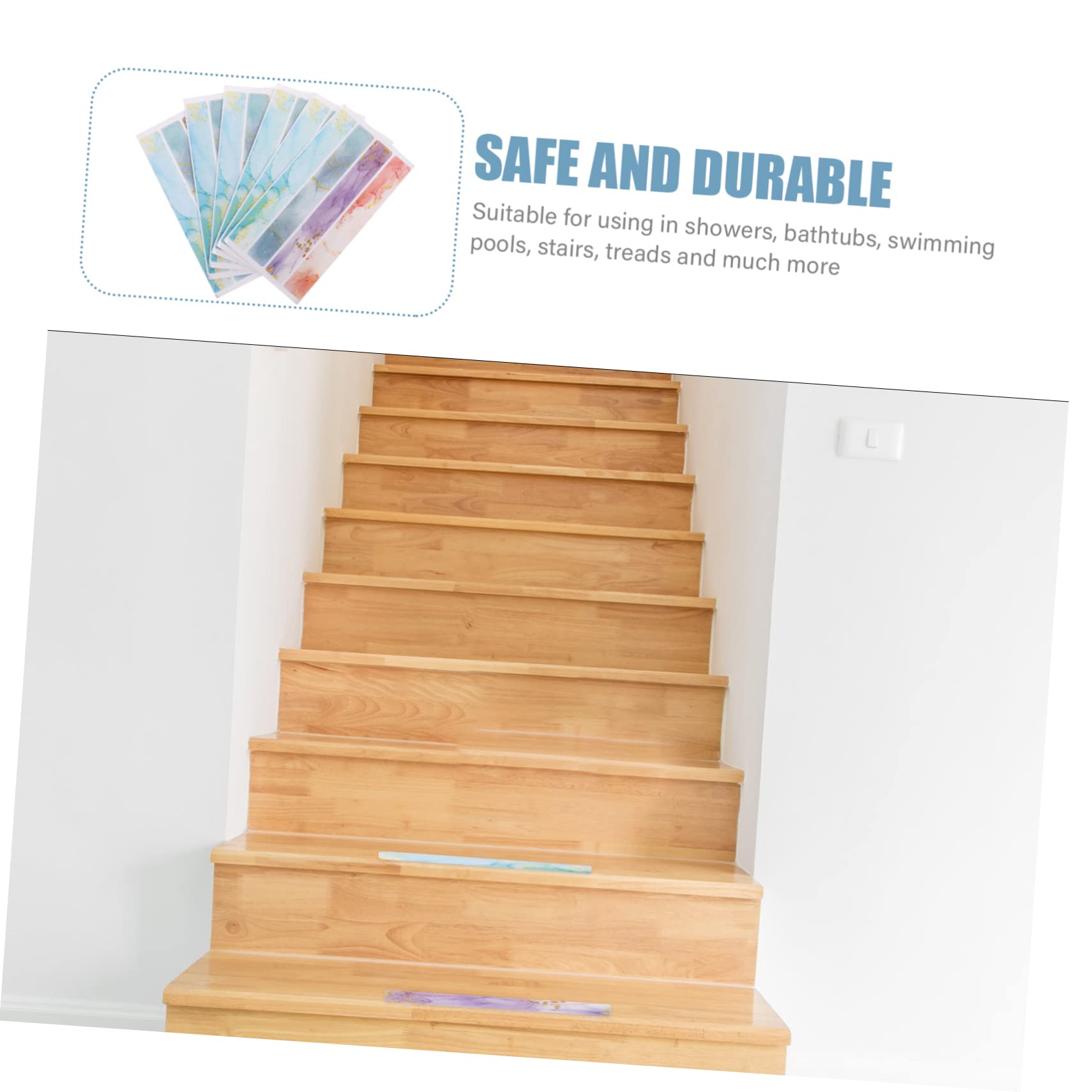 MAGICLULU 3 Set di Strisce Adesive Antiscivolo per Vasca da Bagno Colorate - Adesivi per La Sicurezza del Bagno Pezzi * 3