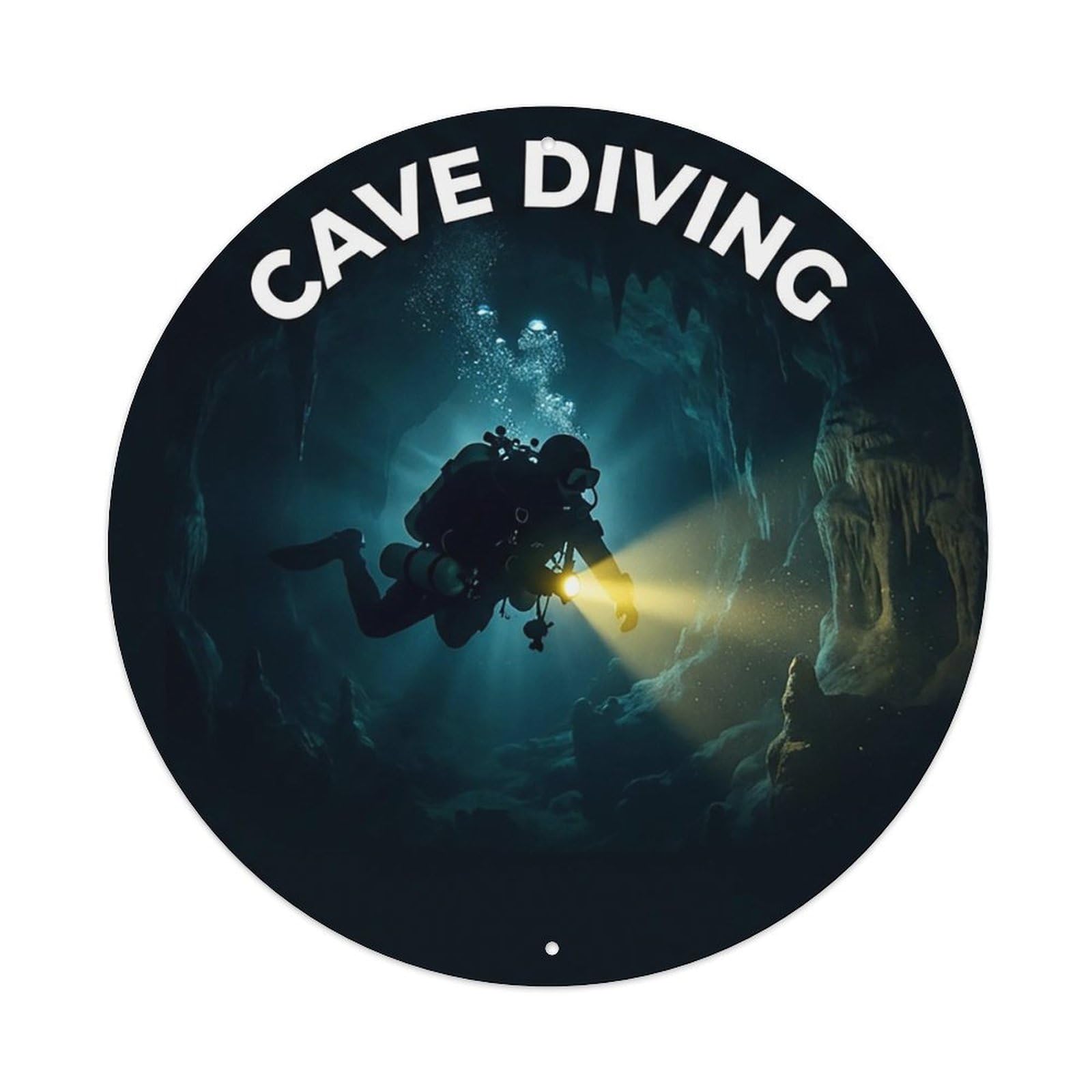 Vintage Cave Diving Extreme Sports Vintage Metal Tin Sign Plaque Wall Decor for Cafe, Club Bar, Office, Garden Metal Poster 8x8Inch
