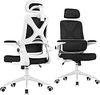 Vista 11 de Silla ergonómica de oficina – Silla de escritorio con reposacabezas ajustable soporte lumbar silla de computadora – Silla cómoda de malla
