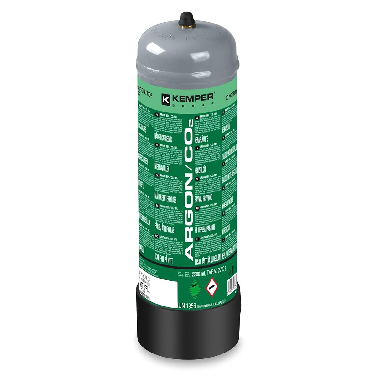 Kemper BOUTEILLE ARGON CO² DE 2,​2LT Blanc 5682