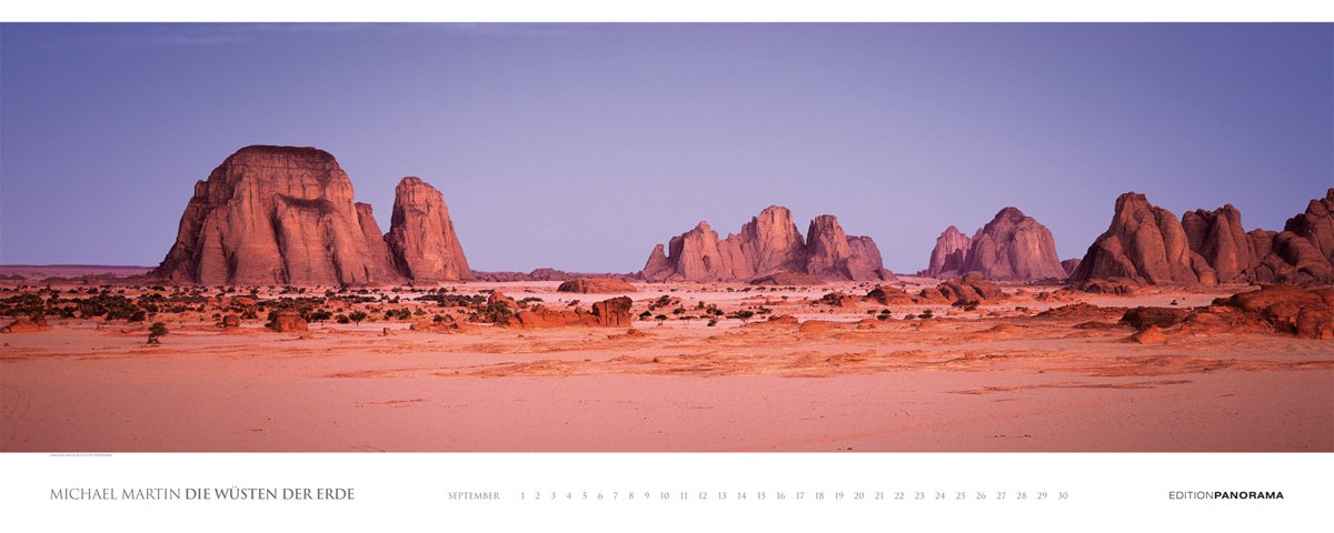 Die Wüsten der Erde - Magnum Kalender immerwährend: Mit englischem, immerwährendem Kalendarium. Text dtsch.-engl.