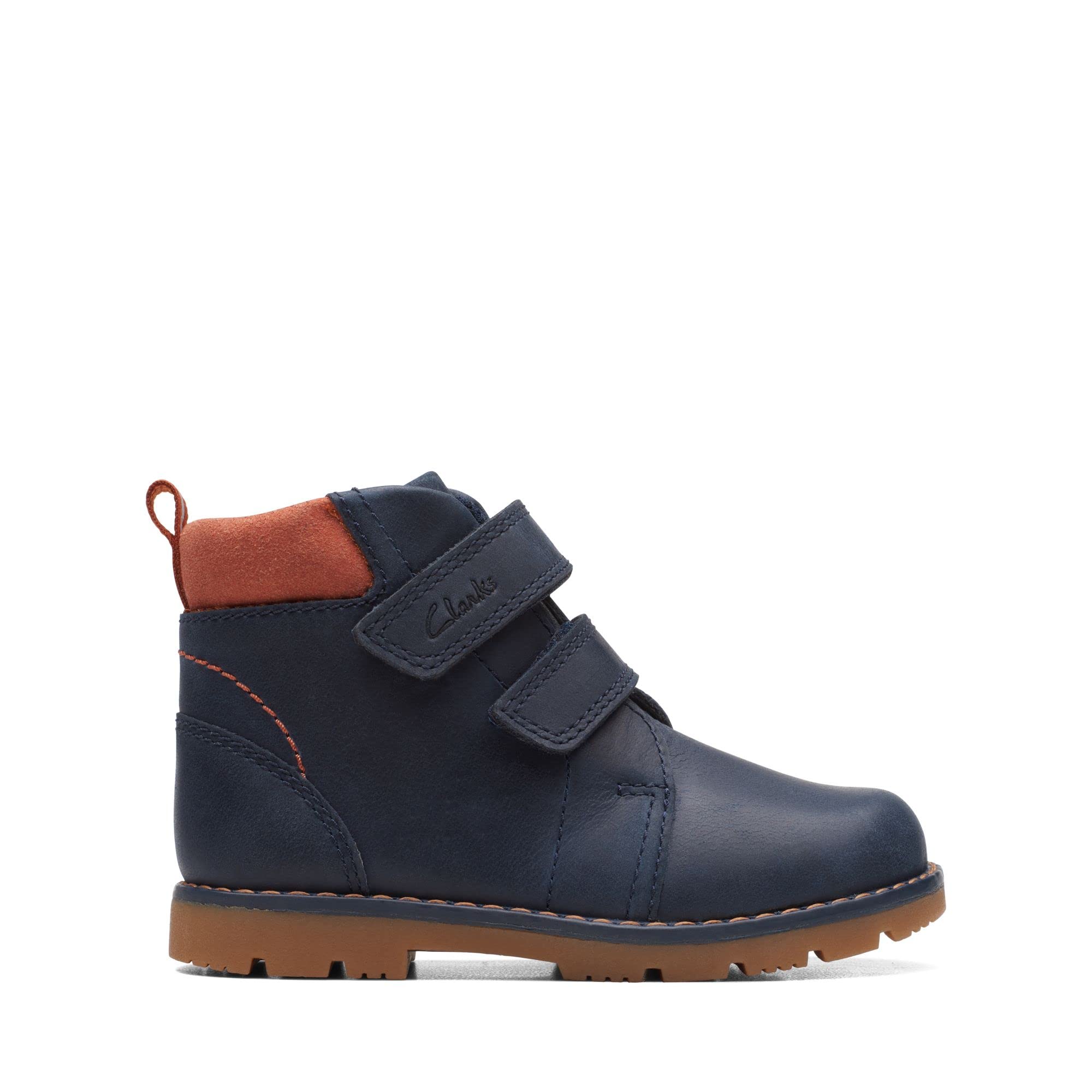 Clarks Boy's Heath Strap Combat boot, Navy, 5.5 UK Child
