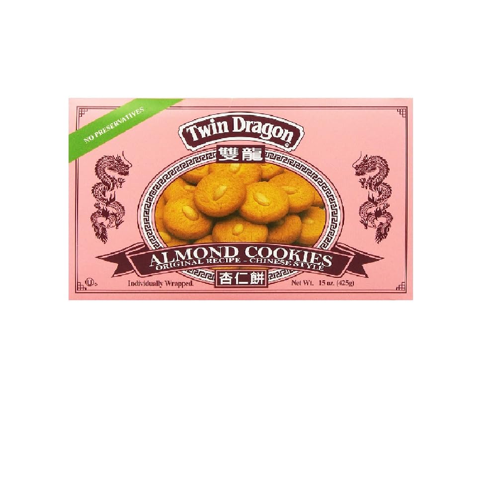 Twin Dragon Almond Cookies 15 Oz, 2pack