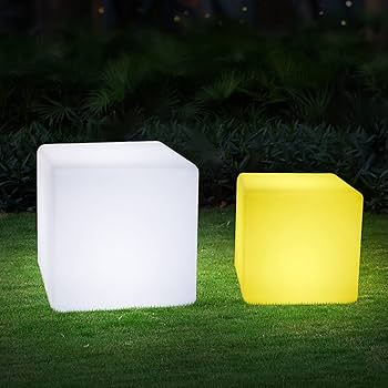 Cubo LED 30x30 Cm Impermeabile SHZICMY Con Telecomando - 7 Colori Dimmerabili, Sgabello Da Esterno