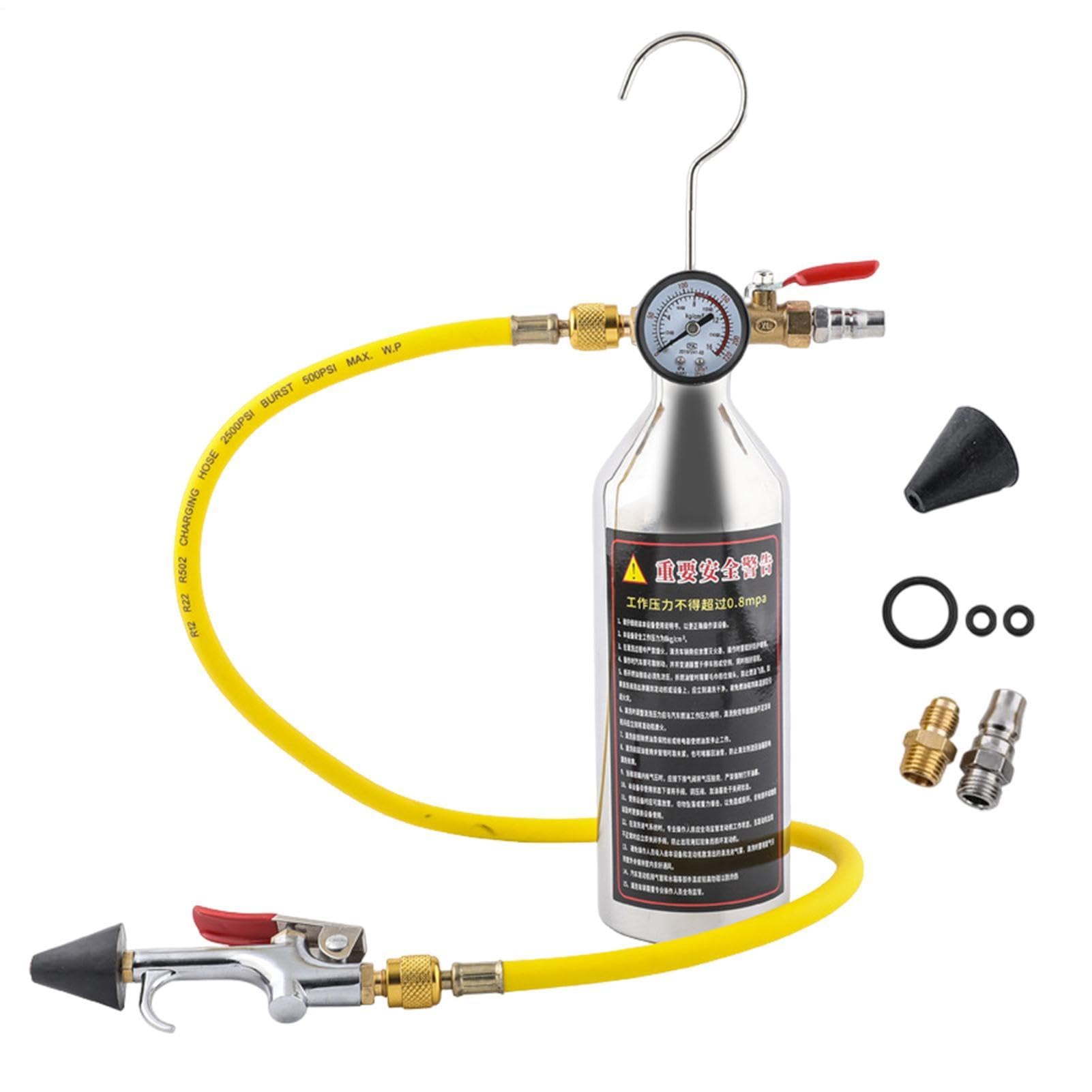 Set di strumenti per la pulizia del AC per tubi di scarico con tanica, | Utensili AC per camion, raffreddamento, HVAC, officina, garage, casa, camper e