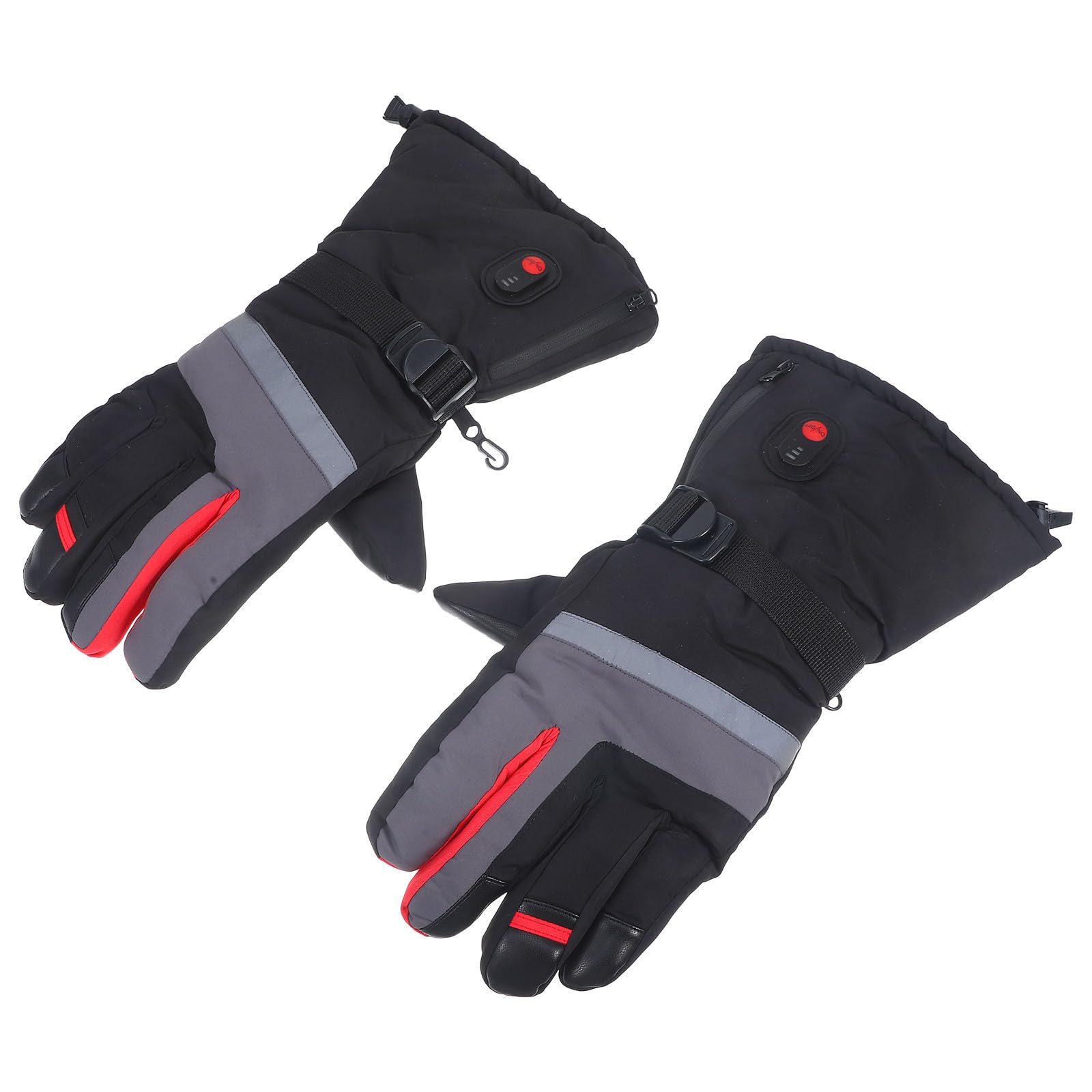 Ciieeo Guantes de Esquí Calefactables Negros para Adulto Niveles | Tejido, Calefacción Total de Mano, sin Batería Incluida, para Esquí y Riding