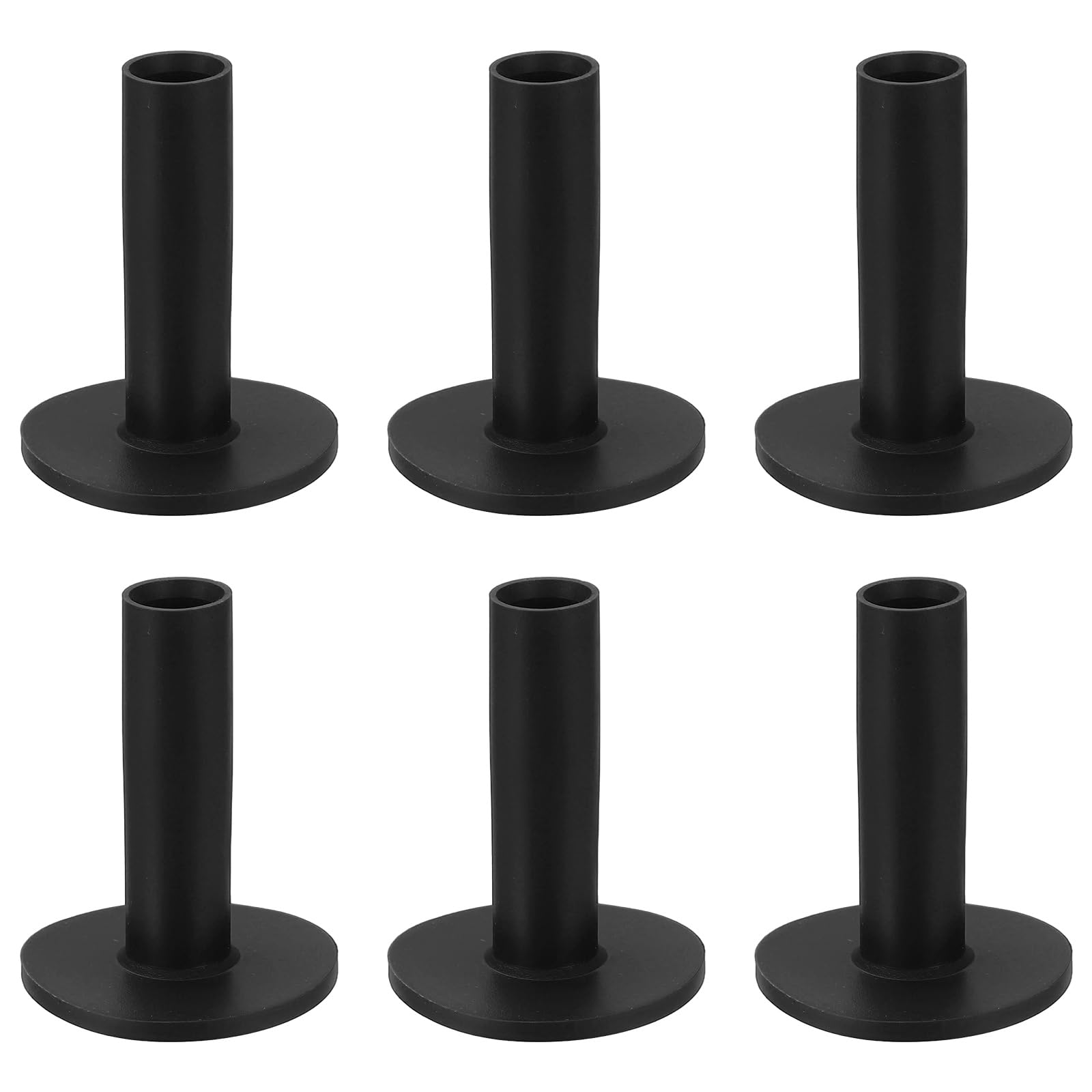 YELARXI Rubber Golf Practice Tee, Driving Tee 2.6 Inch & 6 Pack & Rubber & Black-Fitting for (Indoor/Outdoor/Golf Hitting Mats/Courses/Backyards/Lawns)