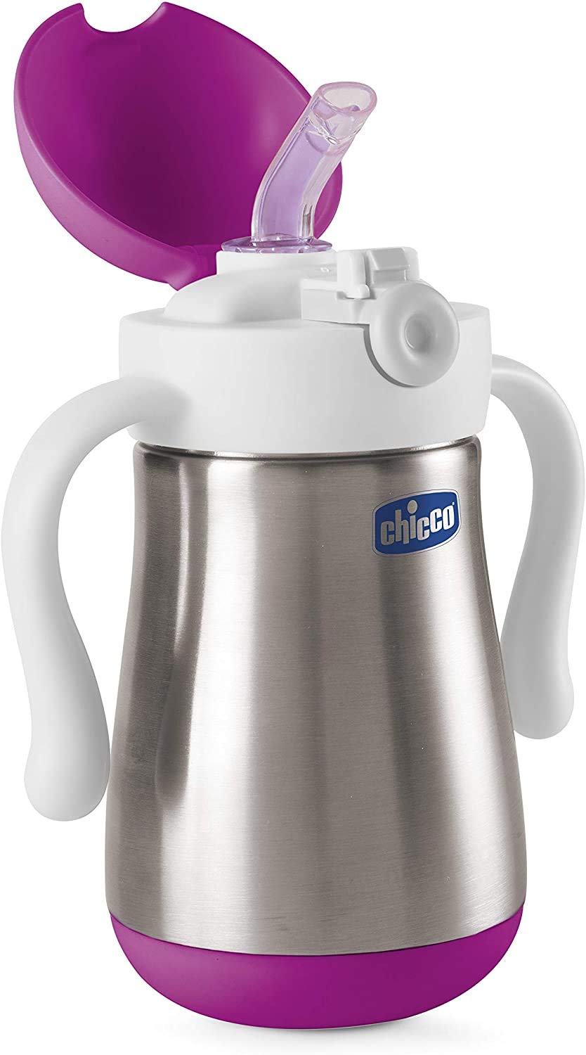 Buy Chicco Stainless Steel Power Cup Girl 18M+, 220 milliliter