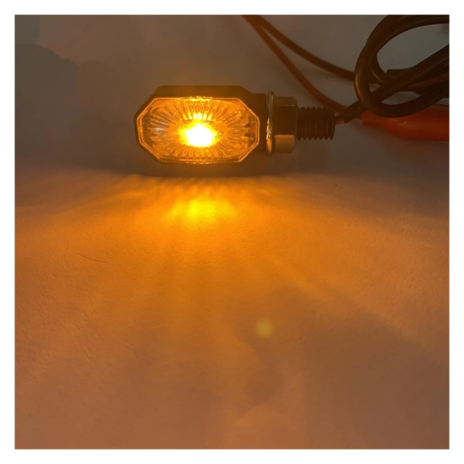 Indicatore Direzione Anteriore 12V Moto Flusso Freccia Indicatore Spia Fari di Direzione Segnale Lampeggiante Ambra