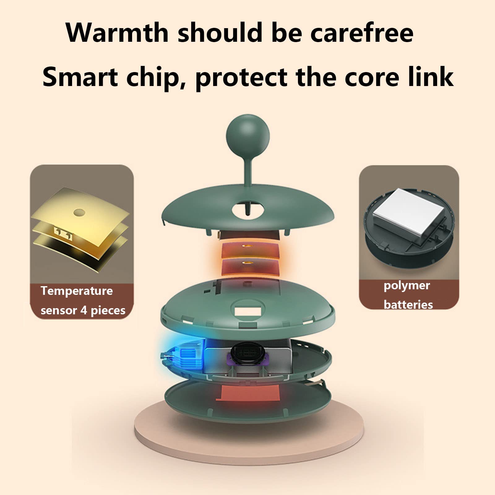 Chauffe-Mains Électrique Portable Chaufferette Main Réutilisable Power Bank Cadeau de Noël d'hiver pour Famille Amis,Rose,5000mAh
