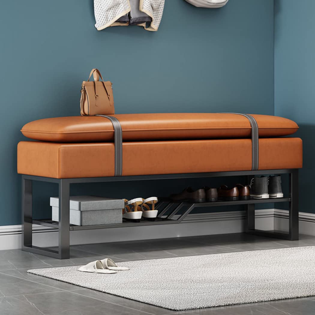 Banc d'appoint de bout de lit en similicuir pour ranger ses chaussures et sublimer la pièce
