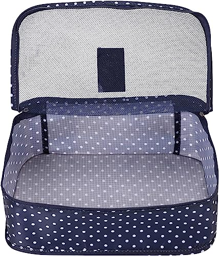 Image of Nightstar 6 Pcs Foldable Luggage and Laundry Bag Pouch Waterproof Travel Toiletry Organizer Garment Storage Bag Portable Packing Cubes (1 Pc)(Navy Blue)