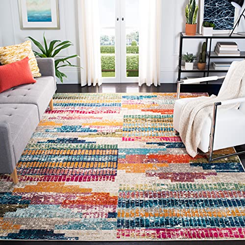 SAFAVIEH Madison Collection Area Rug - 6'7" Square, Ivory &