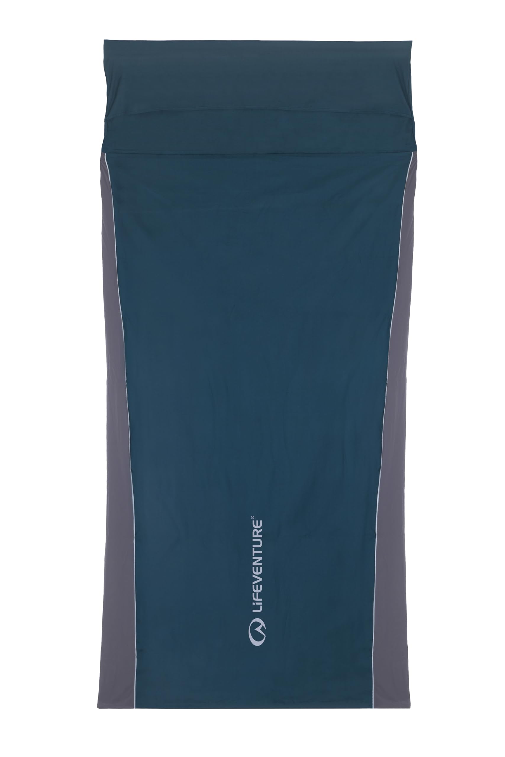 Lifeventure Ultimate 100% Cotton Sleeping Bag Liner Lightweight Camping Sheet with Pillow Sleeve and Polygiene® Odour Control for use in Sleeping Bags, Hostels & Huts | 433g, Rectangular Shape