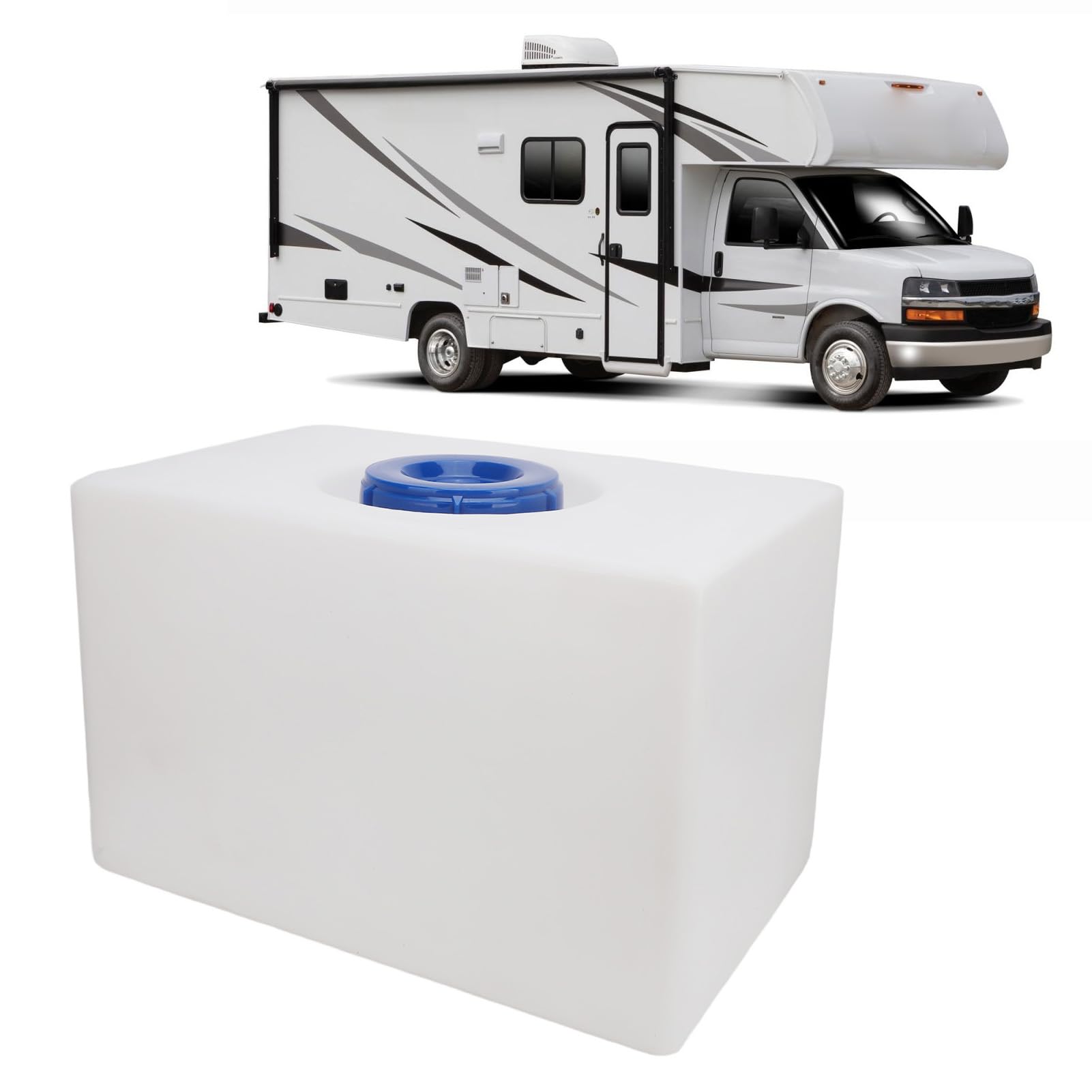 Depósito de agua de 50 litros para autocaravana, barco y yate, con sellado excepcional y material de polietileno de baja densidad