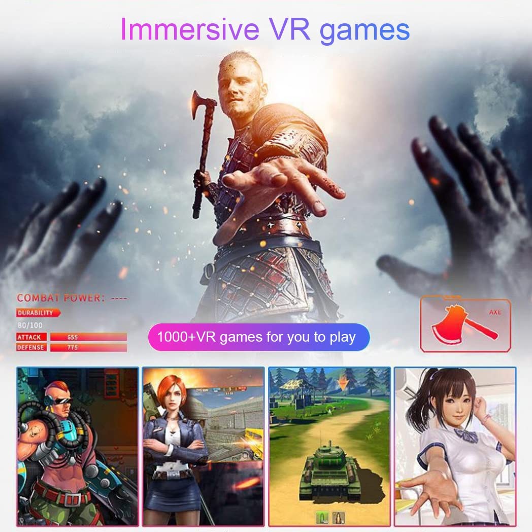 Occhiali VR, Visore Realtà Virtuale, Cuffie 3D VR Compatibile con Tutti Gli, Lente Regolabile per Film e Giochi 3D, per iPhone 13 Pro Max/13 Pro/13/12/11, per Samsung Galaxy S21, Huawei, Xiaomi