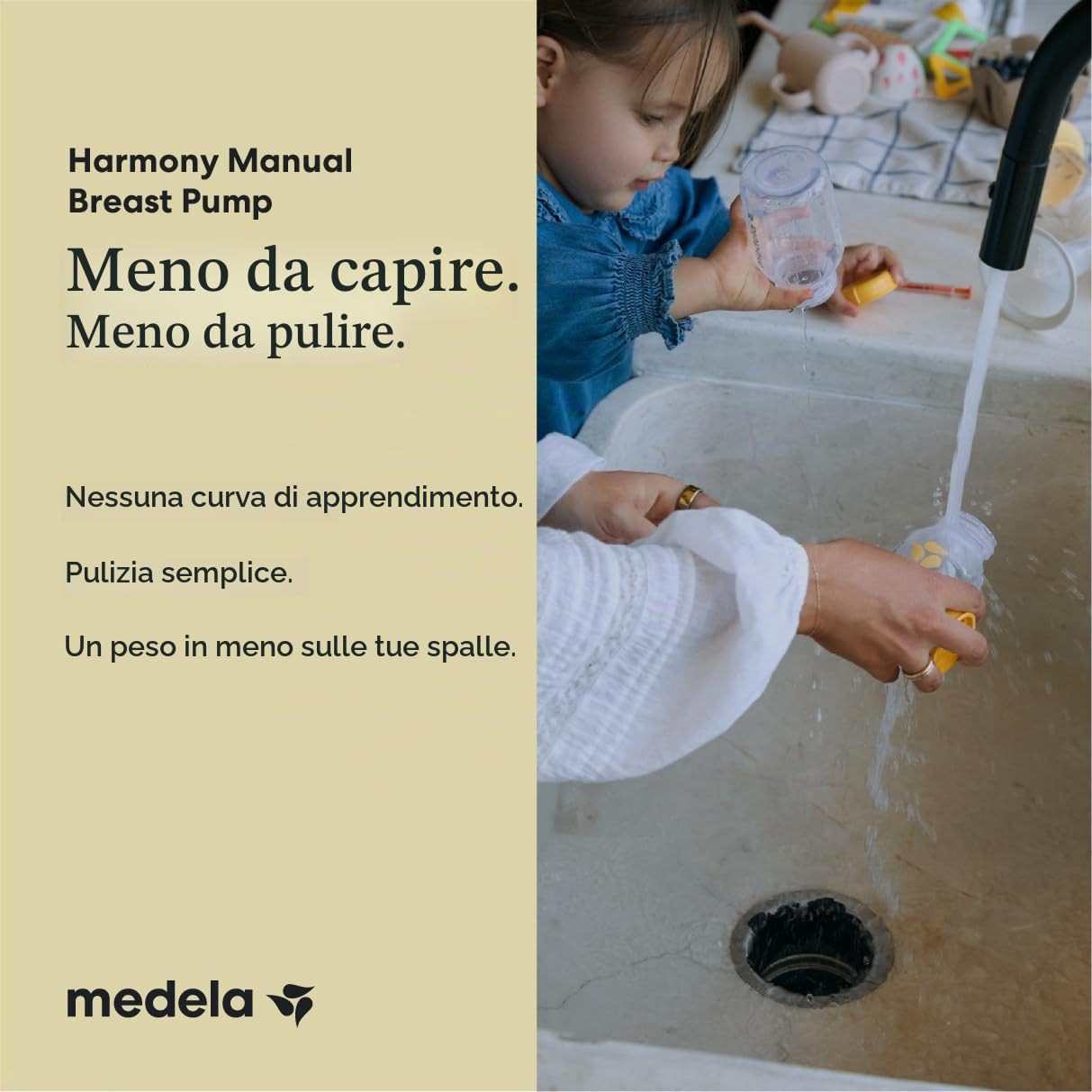 Tiralatte manuale Medela Harmony, tiralatte a mano singola con scudi flessibili per un maggiore comfort ed esprimere più latte