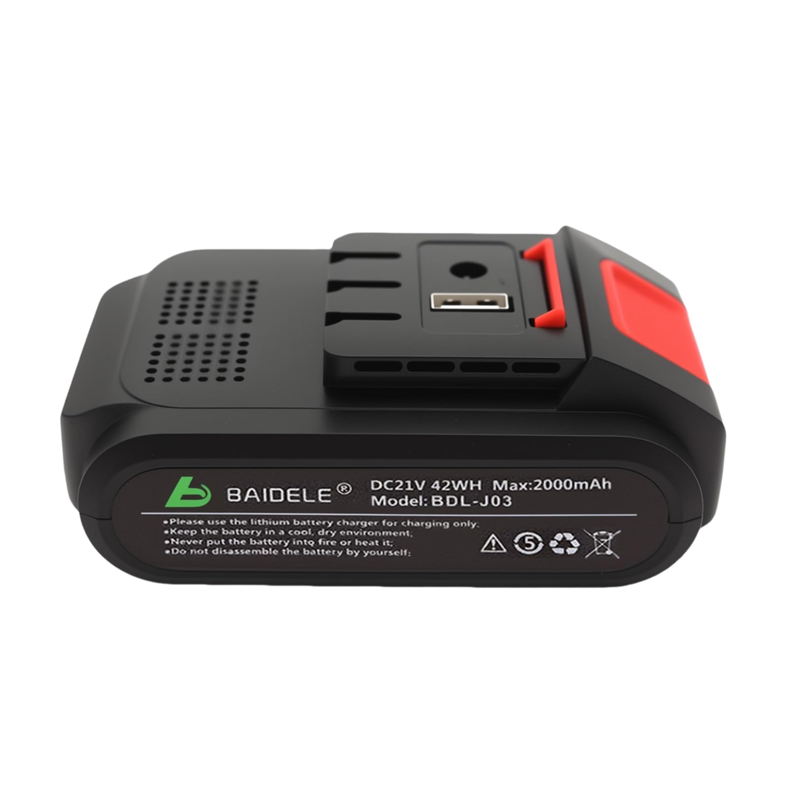 Batteria al Litio Ricaricabile per Forbici Potatura Elettriche, Pacco Batteria da 21V 2000mAh