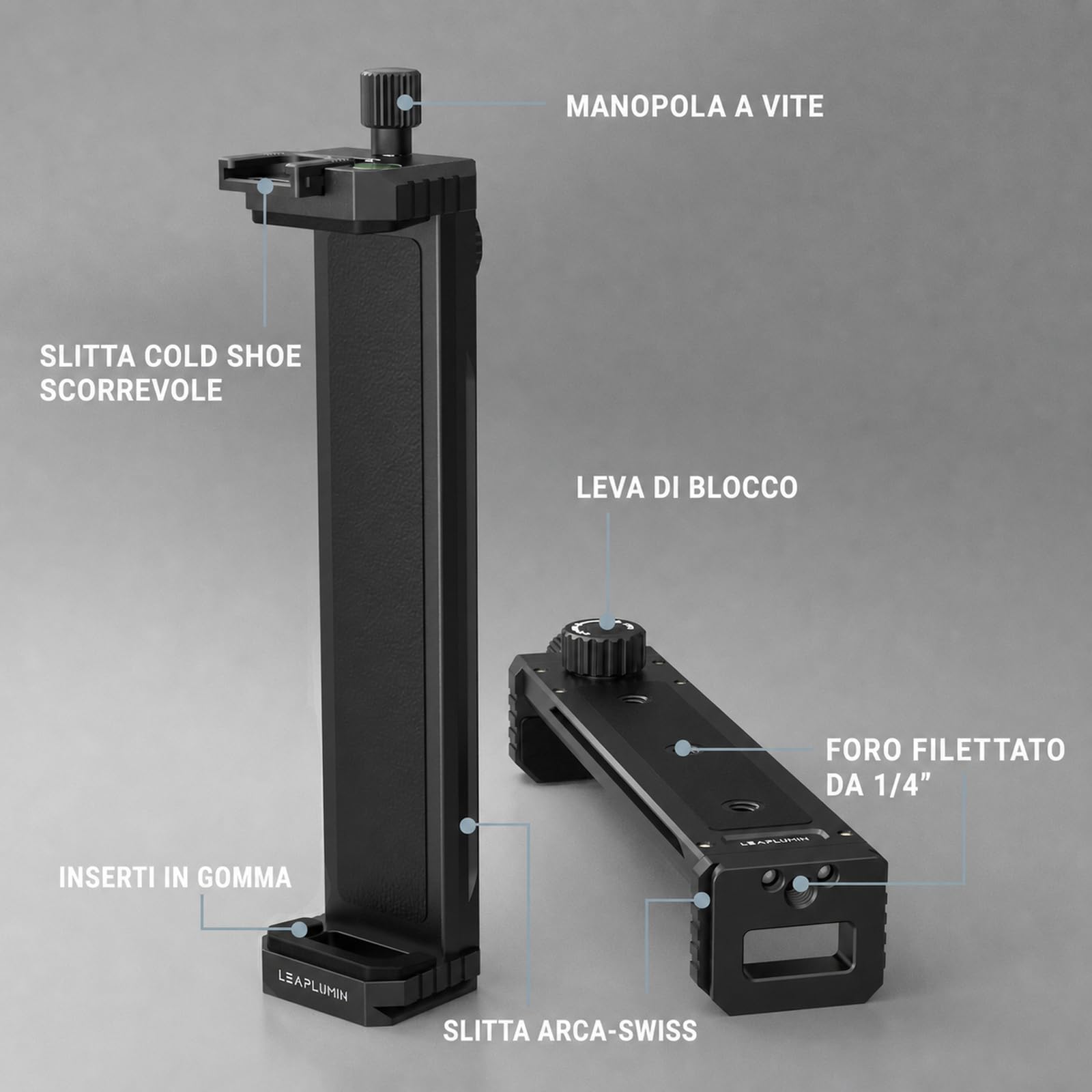 Supporto treppiede per tablet in alluminio con scarpa fredda, supporto treppiede per iPad Pro 12,9, supporto verticale e orizzontale, supporto universale per tablet compatibile con la