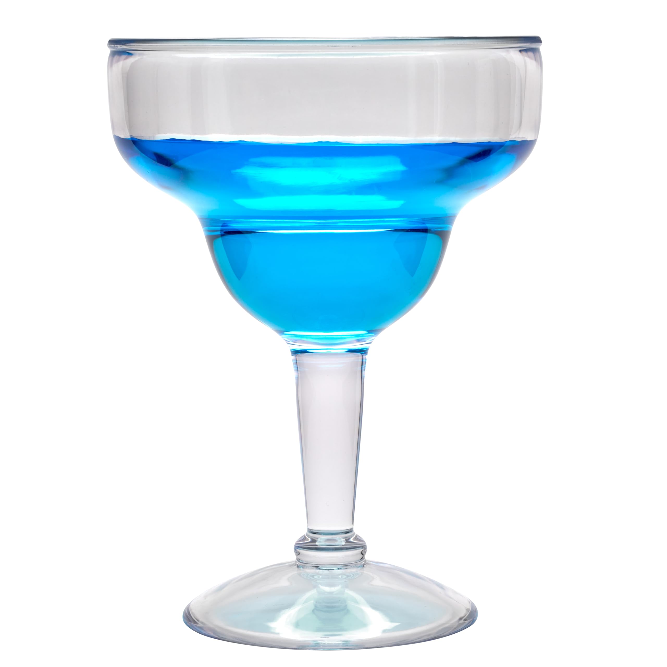 G.E.T. SW-1415-1-SAN-CL-EC Heavy-Duty Shatterproof Plastic Jumbo Margarita Glasses, BPA Free, 36 Ounce