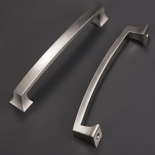 Miniatura 6 de COTYKILEY Paquete de 10 manijas de gabinete de níquel satinado cepillado de 3 pulgadas (2.992 in) para gabinetes de cocina, manijas de puerta de