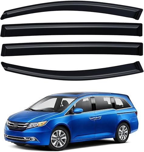 Miniatura 157 de Visera de ventana para Jeep Cherokee 1984-2001 (Excluye Modelo Limited), Protectores Guards Shields de lluvia de canal exterior, Deflector