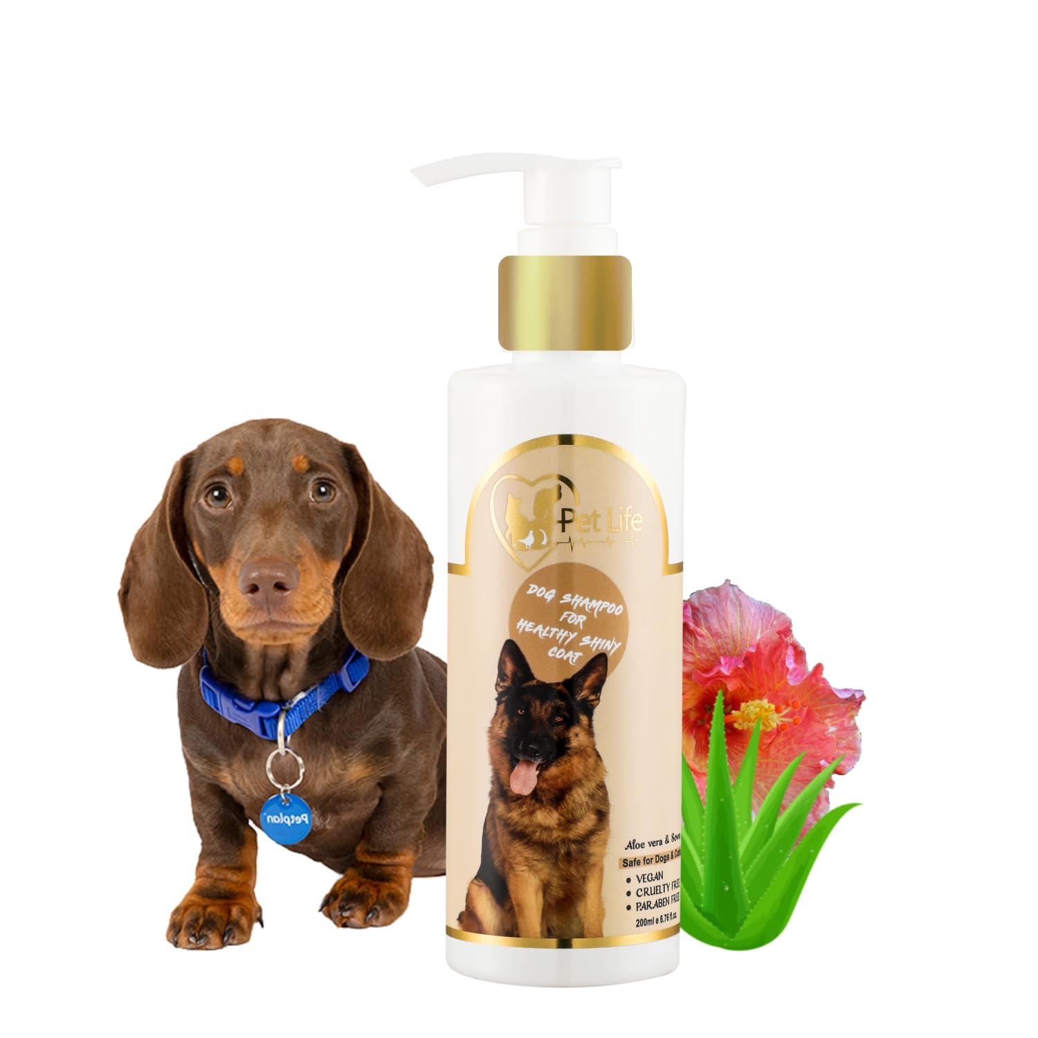 Pet Life Dog Shampoo For Dachshund Dog - Healthy Shiny Coat For Nourishing Hair, Healthy Coat & Shiny Body Cleanser With Aloe Vera Extract & Hibiscus – Cruelty-Free | Shampoo For All Dog Breed - 200Ml (B0B6SYRS58) Amazon Price History, Amazon Price Tracker